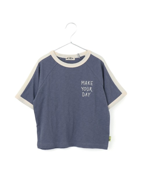 MAKE YOUR DAY（メイクユアデイ）の「スカジャン風半袖ラグランTシャツ■80～140cm（Tシャツ/カットソー・キッズ・ネイビー/ブラック/グリーン・140/130/120/110/100/90/80）」の3枚目の写真