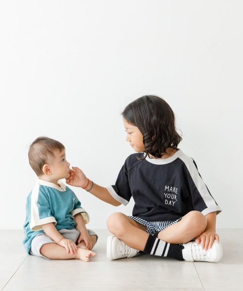 MAKE YOUR DAY（メイクユアデイ）の「スカジャン風半袖ラグランTシャツ■80～140cm（Tシャツ/カットソー・キッズ・ネイビー/ブラック/グリーン・140/130/120/110/100/90/80）」の11枚目の写真