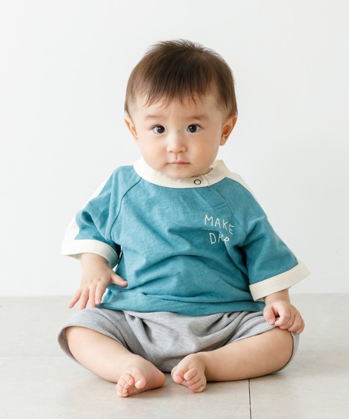 MAKE YOUR DAY（メイクユアデイ）の「スカジャン風半袖ラグランTシャツ■80～140cm（Tシャツ/カットソー・キッズ・ネイビー/ブラック/グリーン・140/130/120/110/100/90/80）」の8枚目の写真