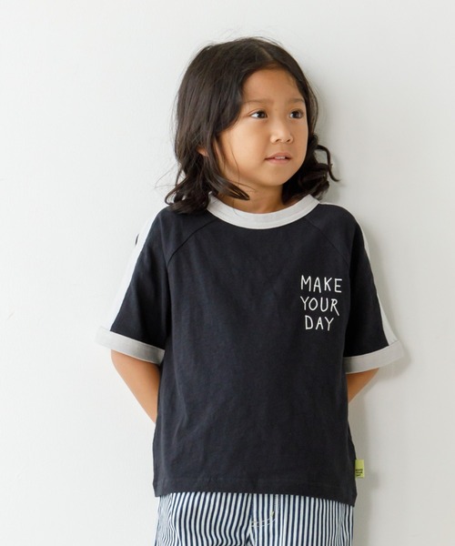 セール】スカジャン風半袖ラグランTシャツ□80～140cm（Tシャツ