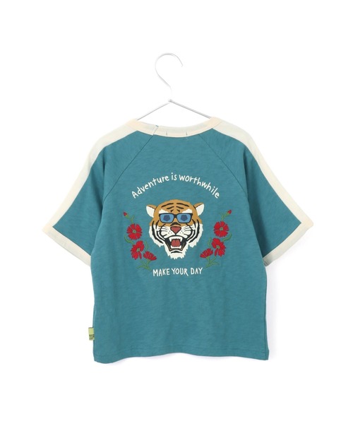 MAKE YOUR DAY（メイクユアデイ）の「スカジャン風半袖ラグランTシャツ■80～140cm（Tシャツ/カットソー・キッズ・ネイビー/ブラック/グリーン・140/130/120/110/100/90/80）」の16枚目の写真