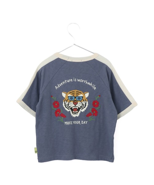 MAKE YOUR DAY（メイクユアデイ）の「スカジャン風半袖ラグランTシャツ■80～140cm（Tシャツ/カットソー・キッズ・ネイビー/ブラック/グリーン・140/130/120/110/100/90/80）」の17枚目の写真