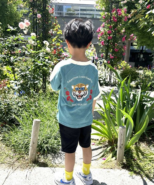 セール】スカジャン風半袖ラグランTシャツ□80～140cm（Tシャツ
