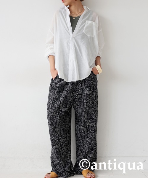 antiqua（アンティカ）の「ペイズリー柄パンツ（その他パンツ・レディース・ブラック・R/P）」の10枚目の写真
