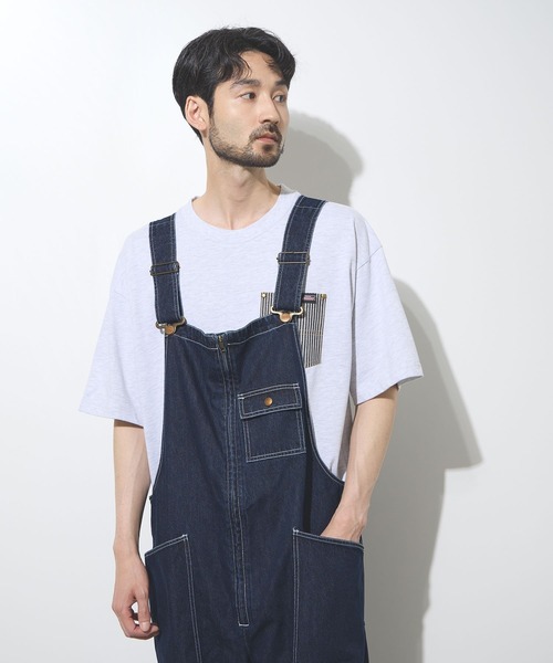 Dickies(ディッキーズ)の「【別注限定展開/新色入荷】Dickies ディッキーズ ジップオーバーオール ユニセックス/男女兼用(サロペット/オーバーオール・メンズ・キャメル/ベージュ/ブラック/カーキ/ワンウォッシュ/ライトブルー/ホワイト・S/M/L/XL)」の8枚目の写真