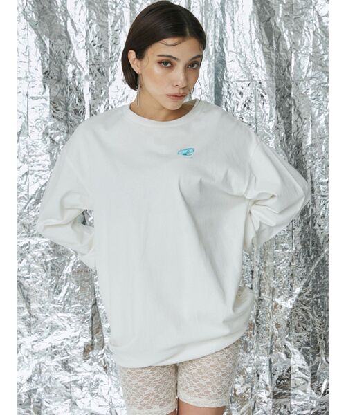 EVRIS（エヴリス）の「ラインストーングラフィックロンT（Tシャツ/カットソー・レディース・ブラック/グレー/ホワイト・FREE）」の8枚目の写真