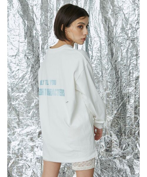 EVRIS（エヴリス）の「ラインストーングラフィックロンT（Tシャツ/カットソー・レディース・ブラック/グレー/ホワイト・FREE）」の10枚目の写真