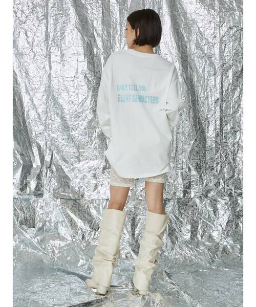 EVRIS（エヴリス）の「ラインストーングラフィックロンT（Tシャツ/カットソー・レディース・ブラック/グレー/ホワイト・FREE）」の13枚目の写真