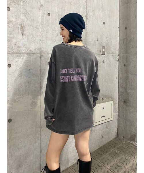 EVRIS（エヴリス）の「ラインストーングラフィックロンT（Tシャツ/カットソー・レディース・ブラック/グレー/ホワイト・FREE）」の21枚目の写真
