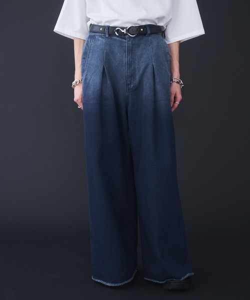 KUUUPY(クーピー)の「Gradation Cut-Off Denim Pants - グラデーションカットオフデニムパンツ(デニムパンツ・メンズ・ブラック/ブルー・SMALL/MEDIUM/LARGE)」の9枚目の写真