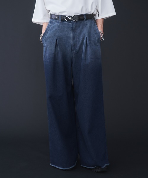 KUUUPY(クーピー)の「Gradation Cut-Off Denim Pants - グラデーションカットオフデニムパンツ(デニムパンツ・メンズ・ブラック/ブルー・SMALL/MEDIUM/LARGE)」の8枚目の写真
