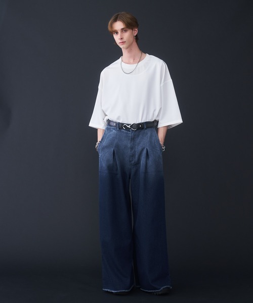 KUUUPY（クーピー）の「Gradation Cut-Off Denim Pants
