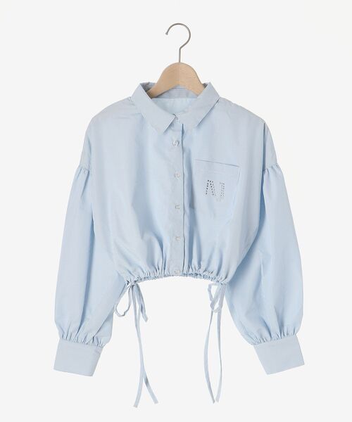 MAJESTIC LEGON（マジェスティックレゴン）の「裾ドロストショートシャツ（シャツ/ブラウス・レディース・グレー系その他/ブルー系その他2/ネイビー/ピンク/オフホワイト・MEDIUM）」の13枚目の写真