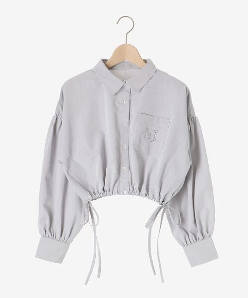 MAJESTIC LEGON（マジェスティックレゴン）の「裾ドロストショートシャツ（シャツ/ブラウス・レディース・グレー系その他/ブルー系その他2/ネイビー/ピンク/オフホワイト・MEDIUM）」の15枚目の写真