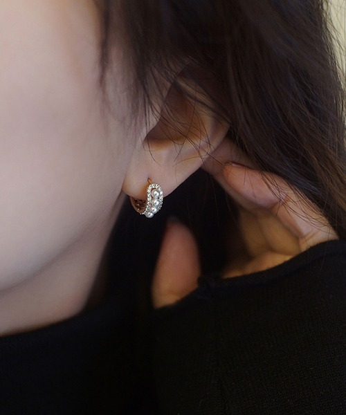 LA VORAGINE(ラ ヴォラジネ)の「アレルギー対応エコパールジルコンピアス(ピアス(両耳用)・レディース・ゴールド/ピンクゴールド・FREE)」の11枚目の写真