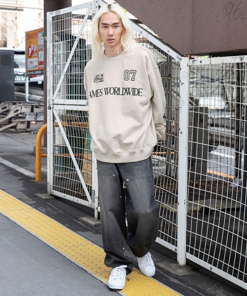 AMESWORLDWIDE(アメスワールドワイド)の「【UNISEX】AMES WORLDWIDE/07メッセージ プルオーバー(ウラケ)2111580(スウェット・レディース・ネイビー/ナチュラル・LARGE/MEDIUM/SMALL)」の15枚目の写真