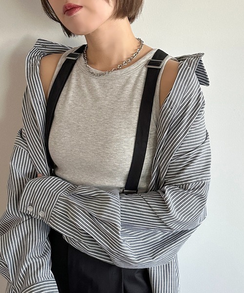 apres jour mignon(アプレジュールミニョン)の「カップ付きアメスリタンク【ZOZOTOWN限定アイテム】(タンクトップ・レディース・杢グレー/アイボリー/ブラック・フリー/X-LARGE)」の19枚目の写真