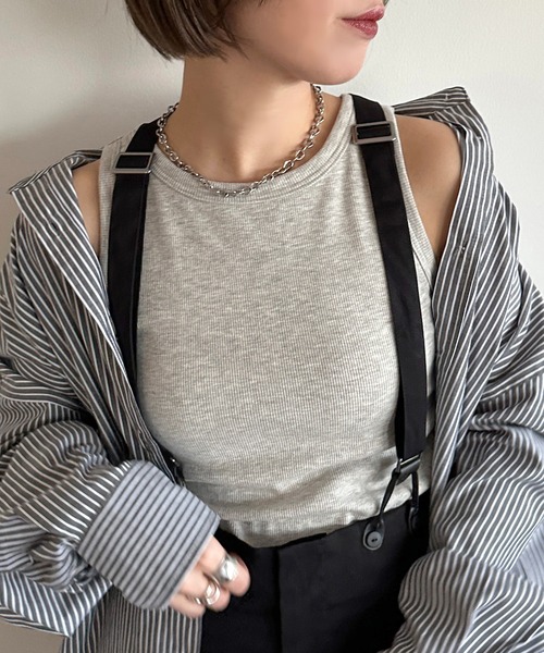 apres jour mignon(アプレジュールミニョン)の「カップ付きアメスリタンク【ZOZOTOWN限定アイテム】(タンクトップ・レディース・杢グレー/アイボリー/ブラック・フリー/X-LARGE)」の21枚目の写真