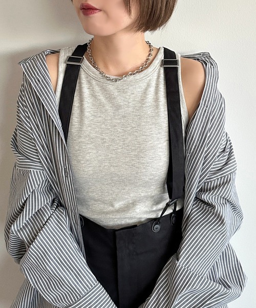 apres jour mignon(アプレジュールミニョン)の「カップ付きアメスリタンク【ZOZOTOWN限定アイテム】(タンクトップ・レディース・杢グレー/アイボリー/ブラック・フリー/X-LARGE)」の22枚目の写真
