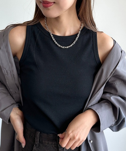 apres jour mignon(アプレジュールミニョン)の「カップ付きアメスリタンク【ZOZOTOWN限定アイテム】(タンクトップ・レディース・杢グレー/アイボリー/ブラック・フリー/X-LARGE)」の14枚目の写真