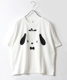 sanrio(サンリオ)キャラクターフェイスプリント半袖Tシャツ レディース