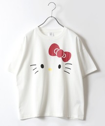 sanrio（サンリオ）キャラクターフェイスプリント半袖Tシャツ レディース