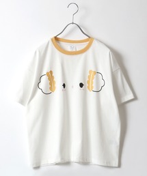 sanrio(サンリオ)キャラクターフェイスプリント半袖Tシャツ レディース