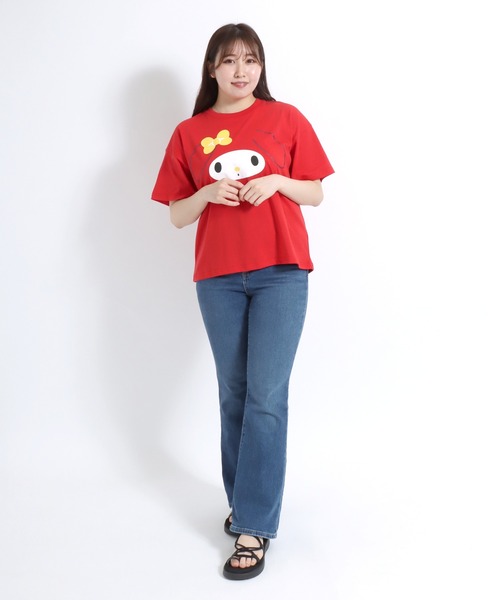 セール】sanrio（サンリオ）キャラクターフェイスプリント半袖T