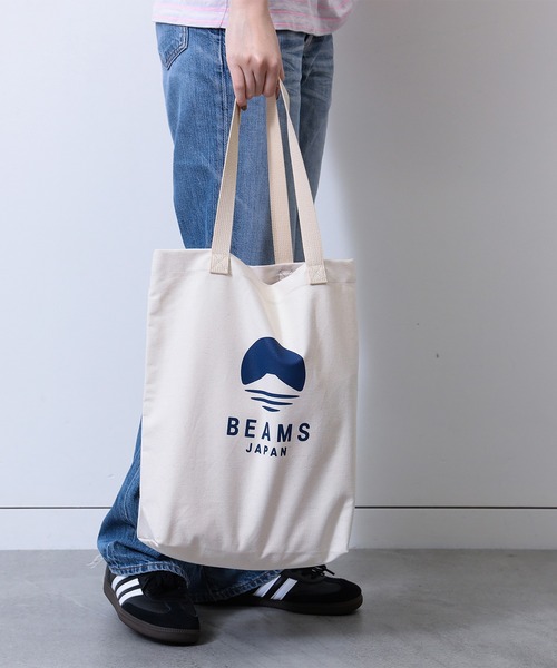 BEAMS JAPAN（ビームス　ジャパン）の「【別注】evergreen works × BEAMS JAPAN / ビームス ジャパン ロゴ トートバッグ（トートバッグ・メンズ・ブラック系その他4/オレンジ/インディゴブルー・ONE SIZE）」の6枚目の写真