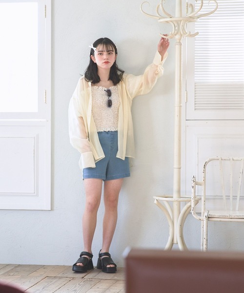 GLOBAL WORK（グローバルワーク）の「3SETスイムウェア/AND YUA ANY/110675（水着・キッズ・アイボリー/ブラック・150cm/160cm）」の3枚目の写真