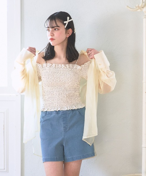 GLOBAL WORK（グローバルワーク）の「3SETスイムウェア/AND YUA ANY/110675（水着・キッズ・アイボリー/ブラック・150cm/160cm）」の7枚目の写真