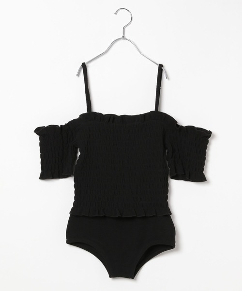 GLOBAL WORK（グローバルワーク）の「3SETスイムウェア/AND YUA ANY/110675（水着・キッズ・アイボリー/ブラック・150cm/160cm）」の17枚目の写真