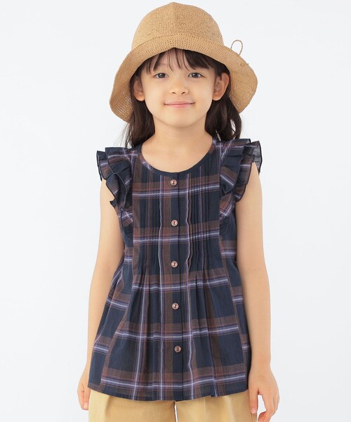【セール】SHIPS KIDS:100~130cm / フリル ブラウス(シャツ/ブラウス)|SHIPS(シップス)
