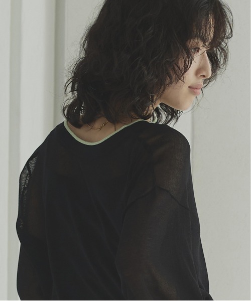 LOVELESS✴︎2WAYバイカラーニット トップス サマーニット トップス