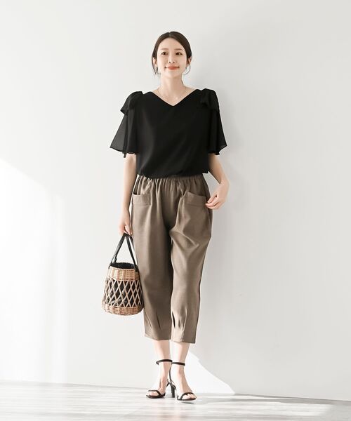 rps（アールピーエス）の「フロントポケットクロップドパンツ（その他パンツ・レディース・ブラウン/カーキ/ブラック/ベージュ・フリー）」の16枚目の写真