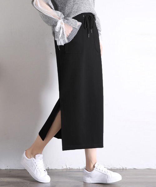 Miniministore(ミニミニストア)の「スリット入り ロングスカート(スカート・レディース・ブラック・M/S/L)」の10枚目の写真