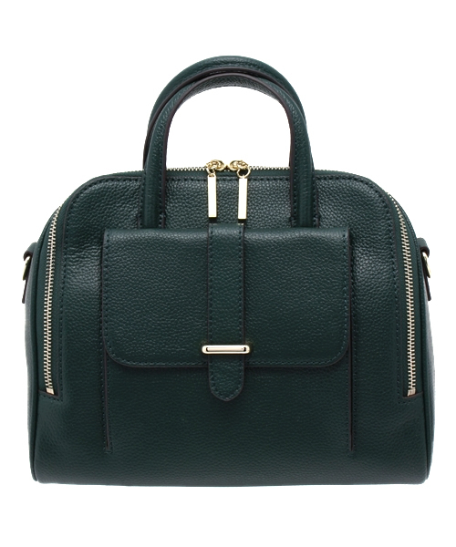 ROSE BUD（ローズバッド）の「フラップポケットハンドバッグ / S1341A-5593 PEBBLE LTR FLAP PKT HAND BAG（ハンドバッグ・レディース・ブラック/グリーン/レッド・ONE SIZE）」の2枚目の写真