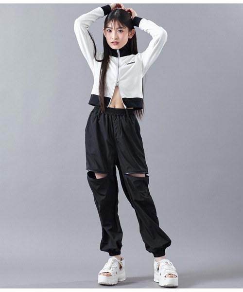 ANAP GｉRL（アナップガール）の「サイドジップジョガーパンツ（その他パンツ・キッズ・ベージュ/カーキ/ブラック・XS/S/M）」の7枚目の写真