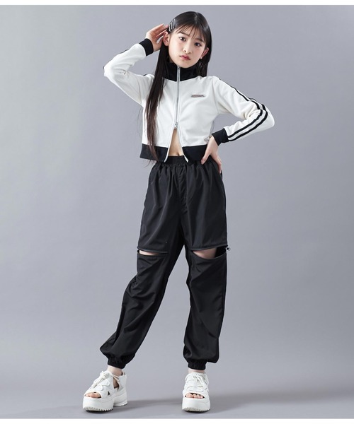 ANAP GｉRL（アナップガール）の「サイドジップジョガーパンツ（その他パンツ・キッズ・ベージュ/カーキ/ブラック・XS/S/M）」の9枚目の写真