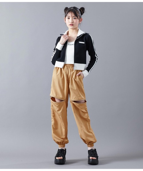 ANAP GｉRL（アナップガール）の「サイドジップジョガーパンツ（その他パンツ・キッズ・ベージュ/カーキ/ブラック・XS/S/M）」の18枚目の写真