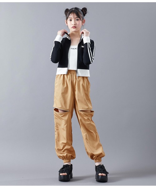 ANAP GｉRL（アナップガール）の「サイドジップジョガーパンツ（その他パンツ・キッズ・ベージュ/カーキ/ブラック・XS/S/M）」の19枚目の写真