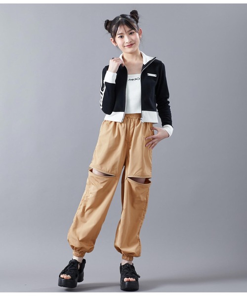 ANAP GｉRL（アナップガール）の「サイドジップジョガーパンツ（その他パンツ・キッズ・ベージュ/カーキ/ブラック・XS/S/M）」の20枚目の写真