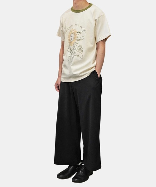 Samuel Zelig 刺繍　半袖シャツ samuel zelig / Antique Camp Shirt - Black – BALANCE
