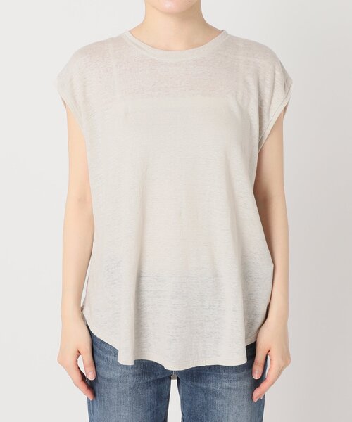 新品♡スピックアンドスパン　天笠ルーズプルオーバー　Tシャツ　トップス 追加》手洗い可 / メッシュリネンルーズプルオーバー（シャツ