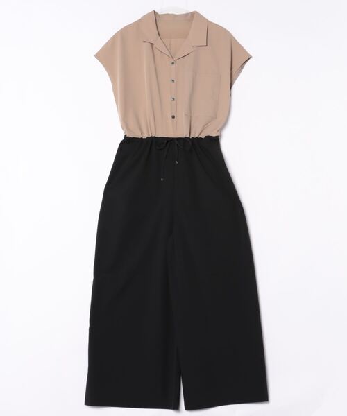 Q(キュー)の「COOLタッチオールインワン(つなぎ/オールインワン・レディース・ベージュ/ブラック・MEDIUM)」の13枚目の写真