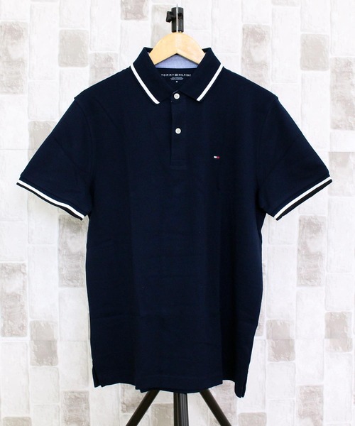 TOMMY HILFIGER(トミーヒルフィガー)の「リチャードティップ 半袖ポロシャツRICHARD TIPPED SS POLO(ポロシャツ・メンズ・ブラック/ホワイト/ネイビー・M/S/XL/L)」の3枚目の写真