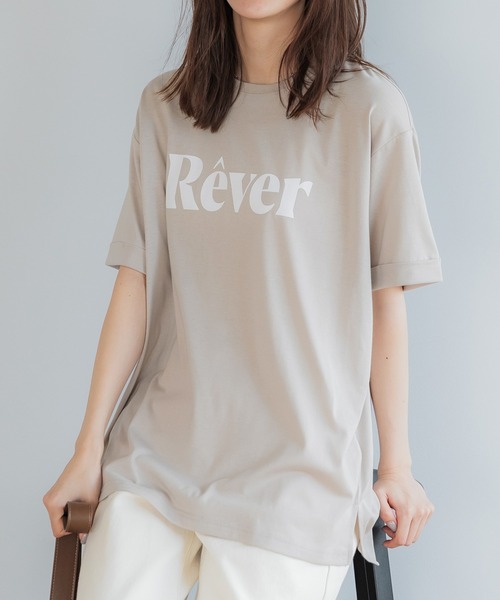 coca(coca)(コカ)の「ロールアップ袖サイドスリットロゴTシャツ(Tシャツ/カットソー・レディース・C/A/B/D・M/L)」の3枚目の写真