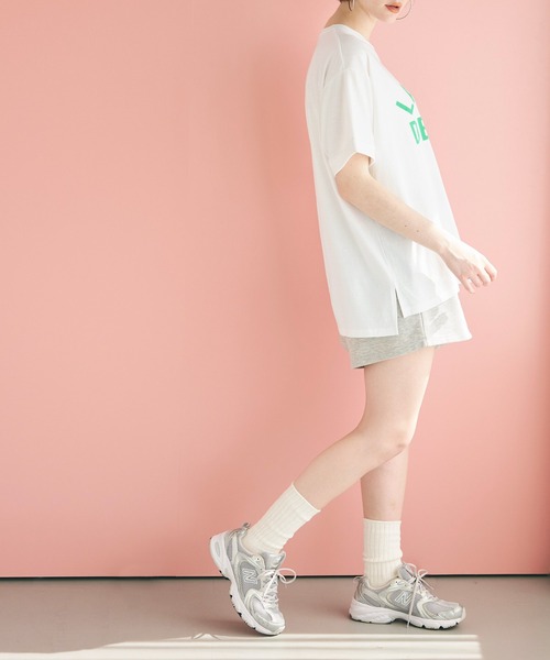 coca(coca)(コカ)の「ロールアップ袖サイドスリットロゴTシャツ(Tシャツ/カットソー・レディース・C/A/B/D・M/L)」の10枚目の写真
