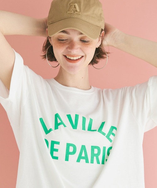 coca(coca)(コカ)の「ロールアップ袖サイドスリットロゴTシャツ(Tシャツ/カットソー・レディース・C/A/B/D・M/L)」の11枚目の写真