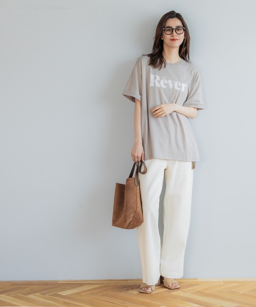 coca(coca)(コカ)の「ロールアップ袖サイドスリットロゴTシャツ(Tシャツ/カットソー・レディース・C/A/B/D・M/L)」の13枚目の写真